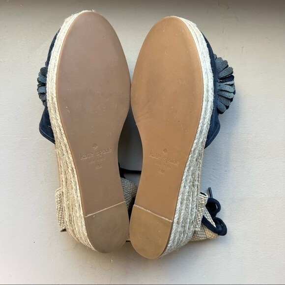 Kate Spade New York Espadrille Wedge Heeled Sandals Ankle Strap Women’s 8 New - Picture 12 of 14